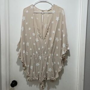 Vici Romper with embroidered stars